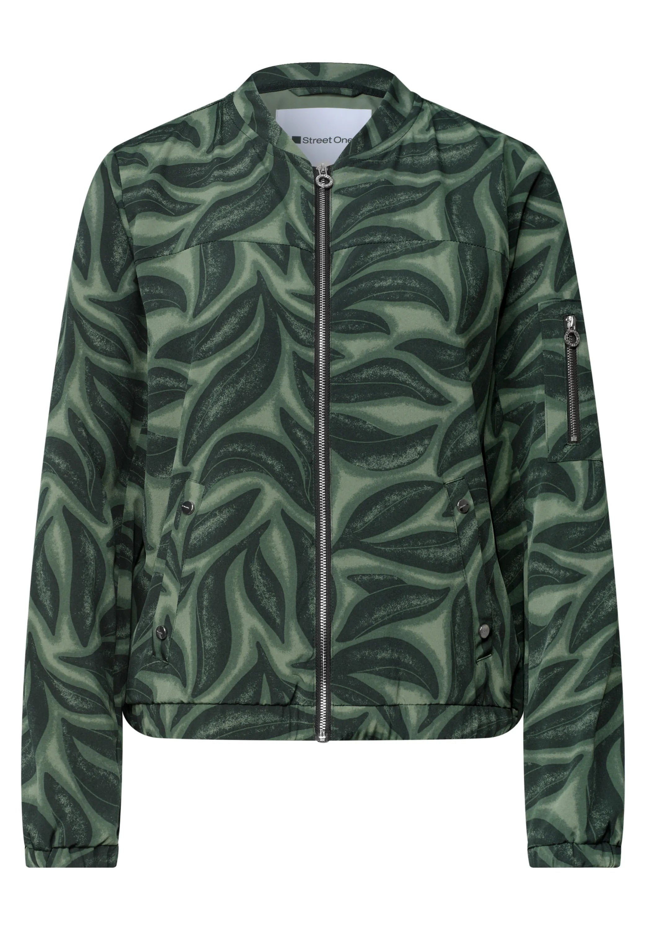 Blouson mit Zipper und Print