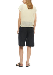 Strick-.T-Shirt mit Rundhalsausschnitt