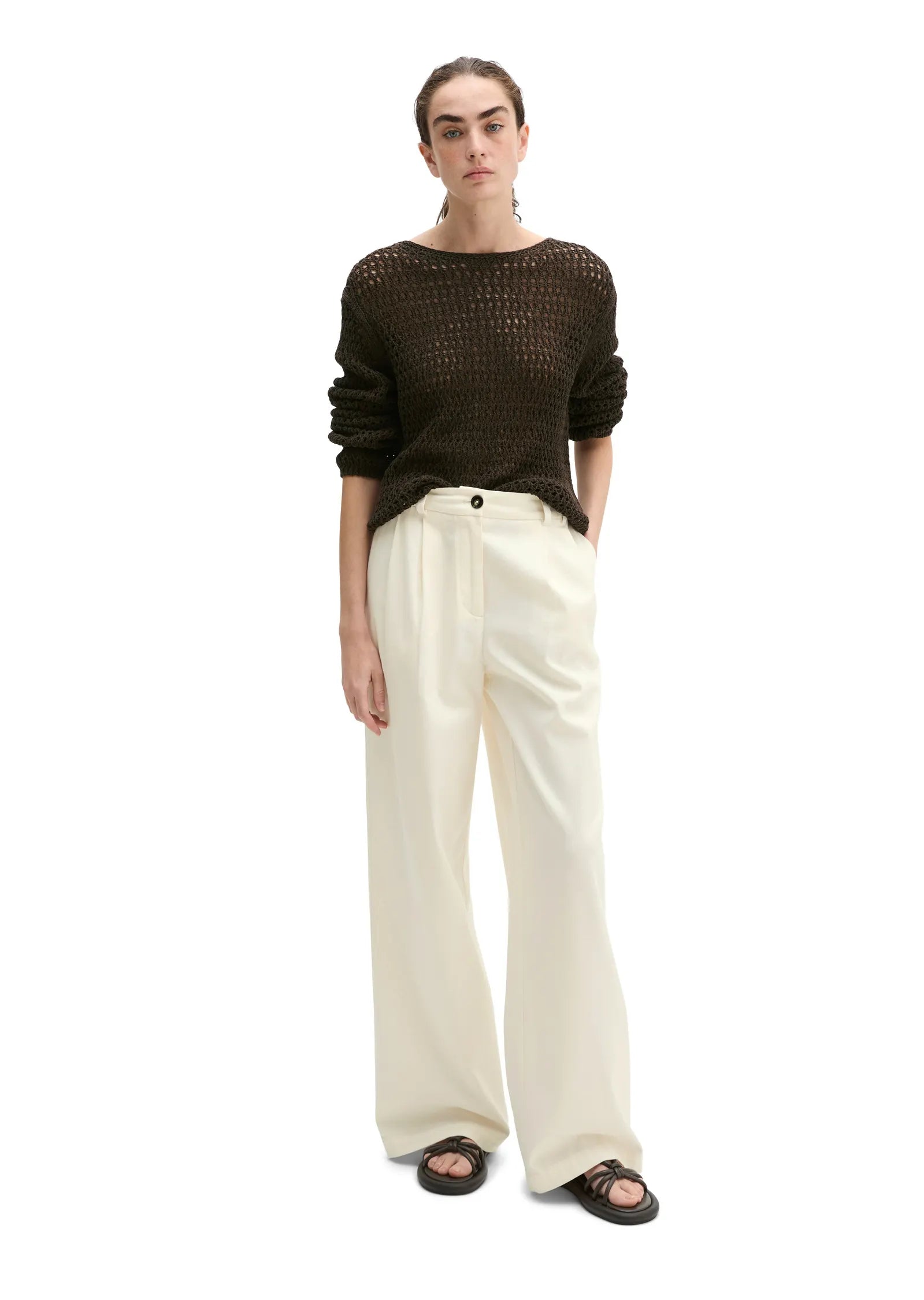 Bundfaltenhose Wide Leg