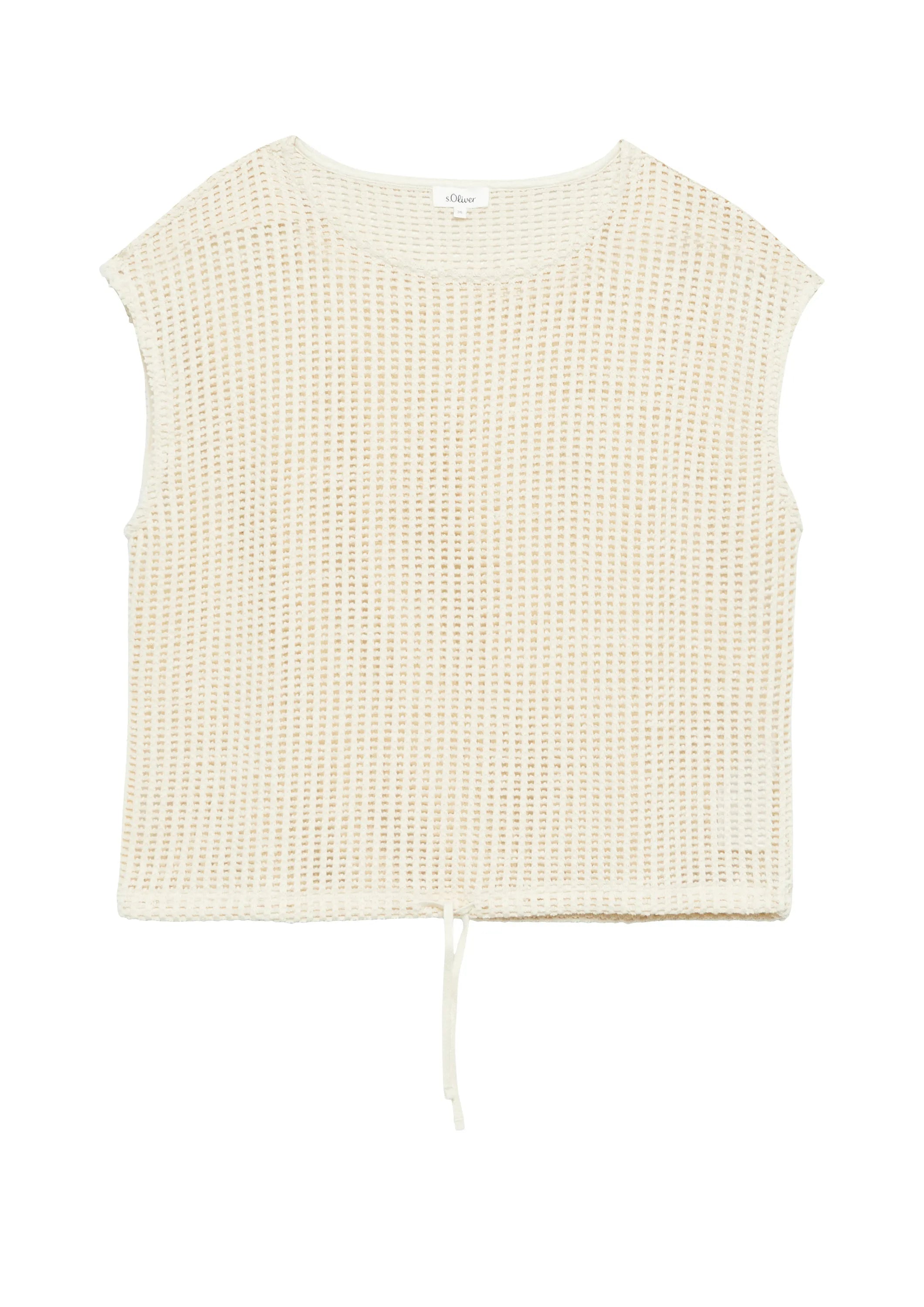 Strick-.T-Shirt mit Rundhalsausschnitt