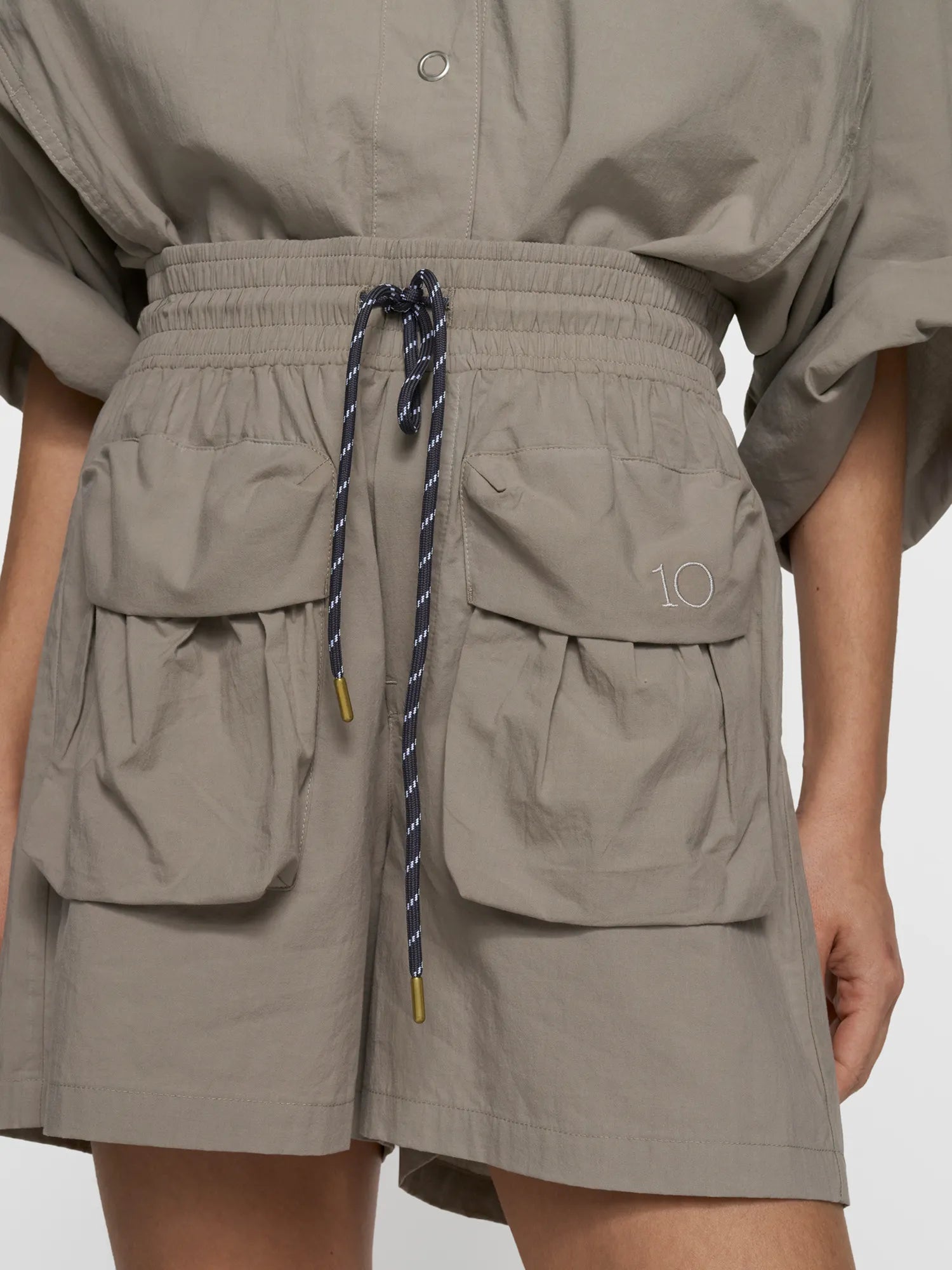 crinkle utility shorts