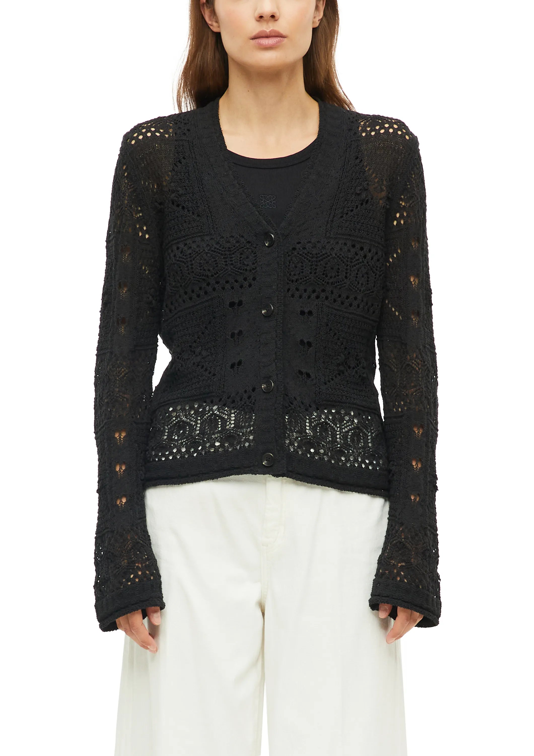 Strick-Cardigan aus Baumwollmix