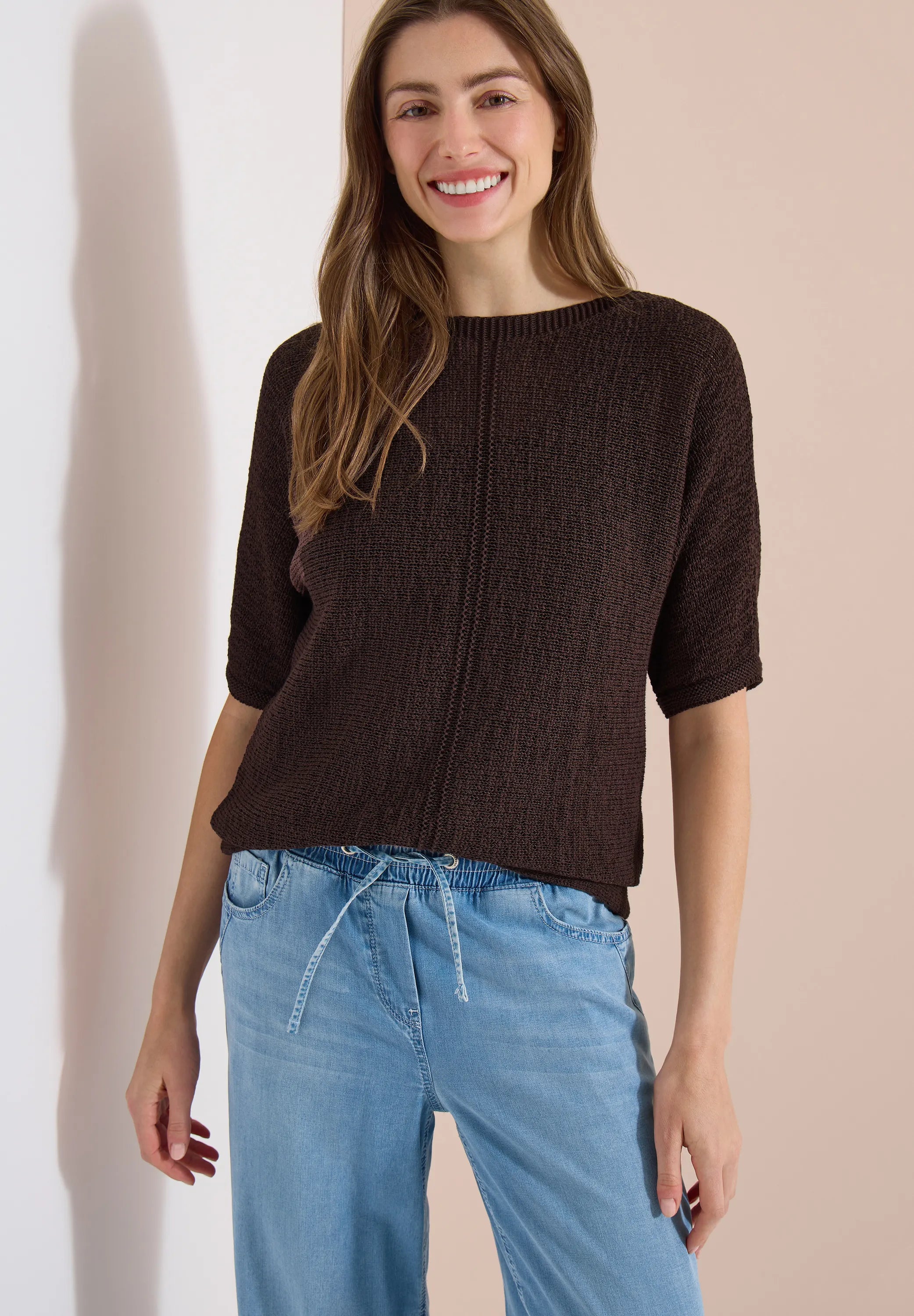 Dolman-Pullover aus Baumwollmix