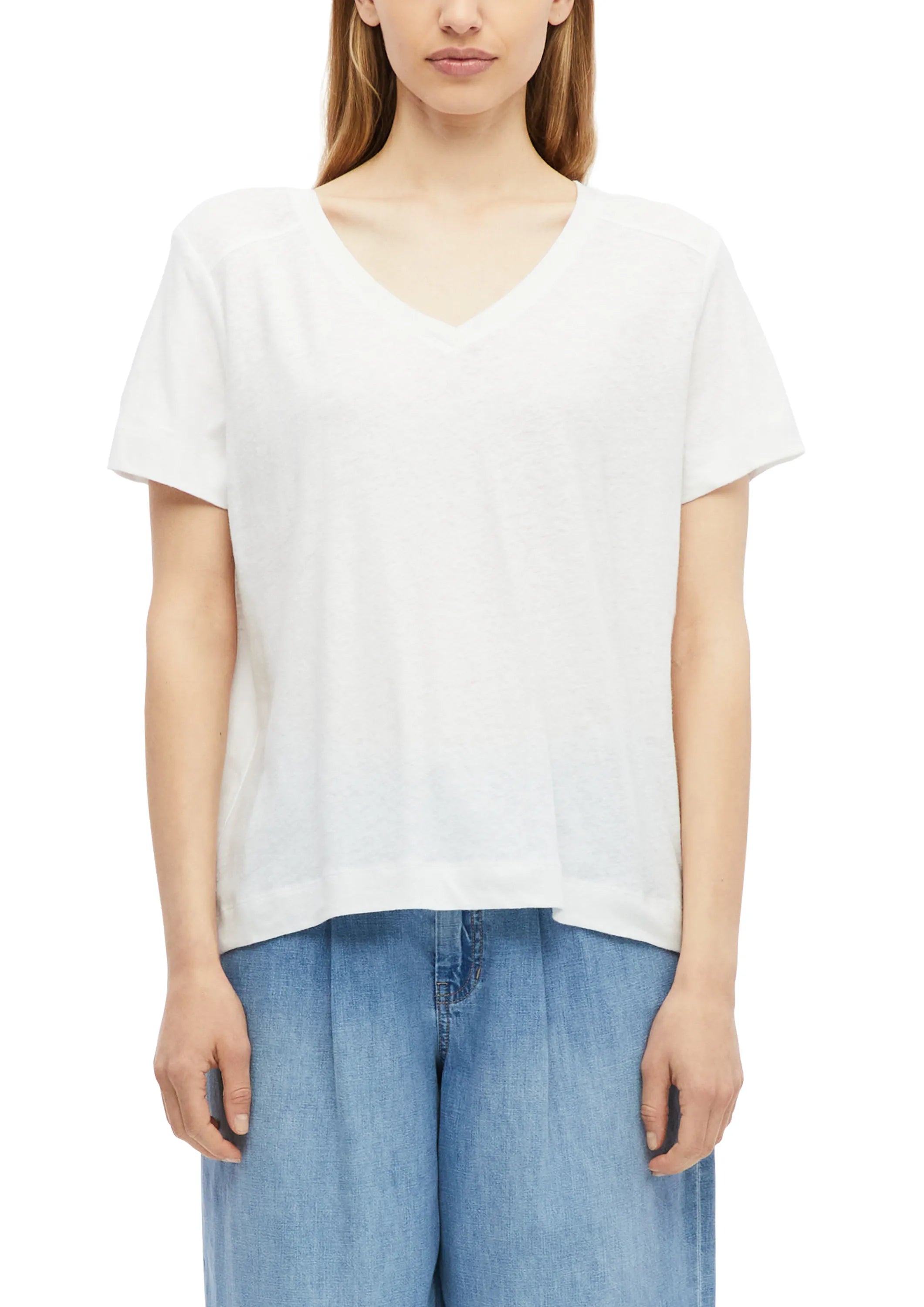 T-Shirt aus Leinenmix