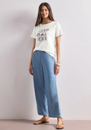 T-Shirt aus Modal-, Baumwollmix