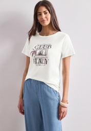 T-Shirt aus Modal-, Baumwollmix