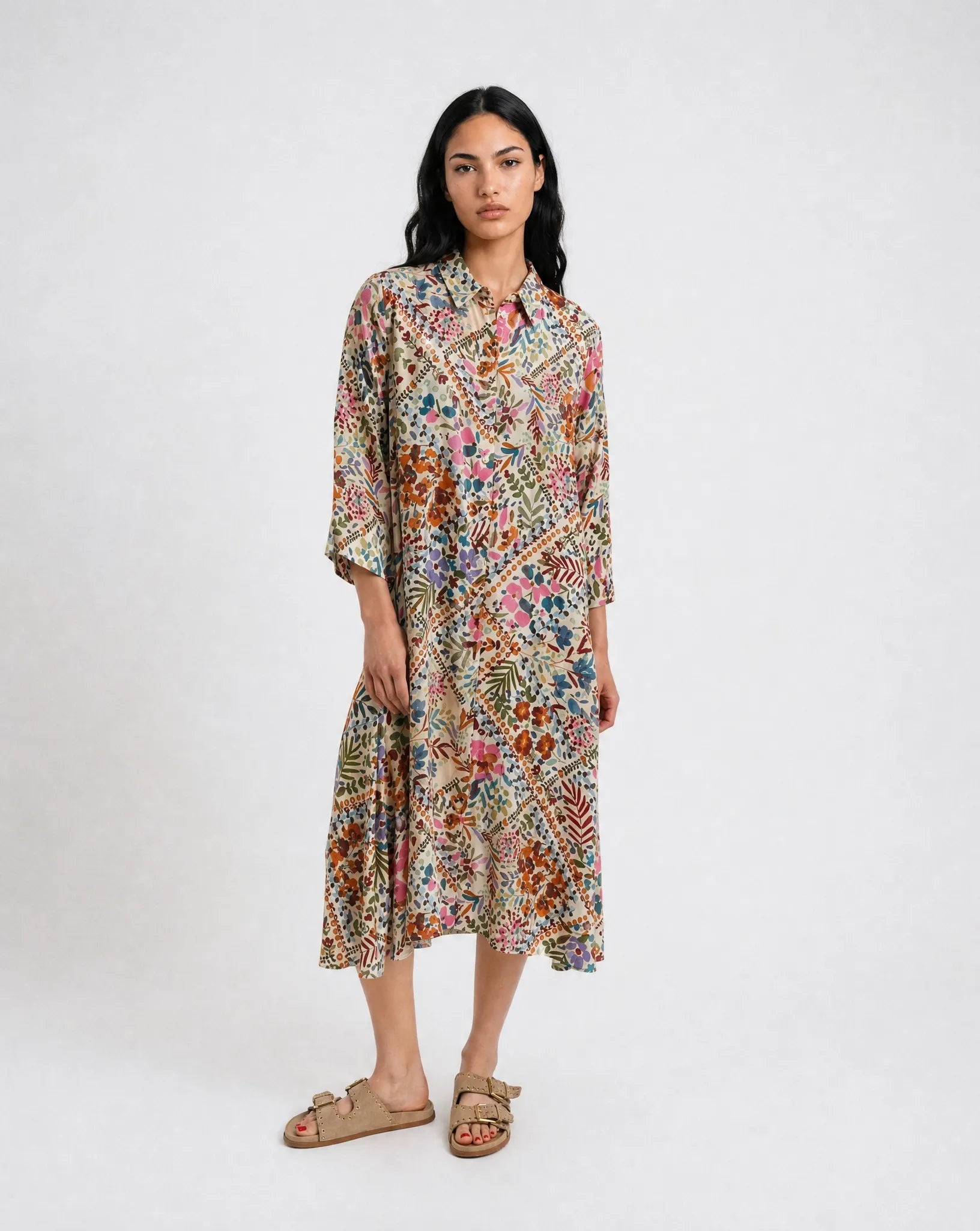 Hemdblusenkleid Midi