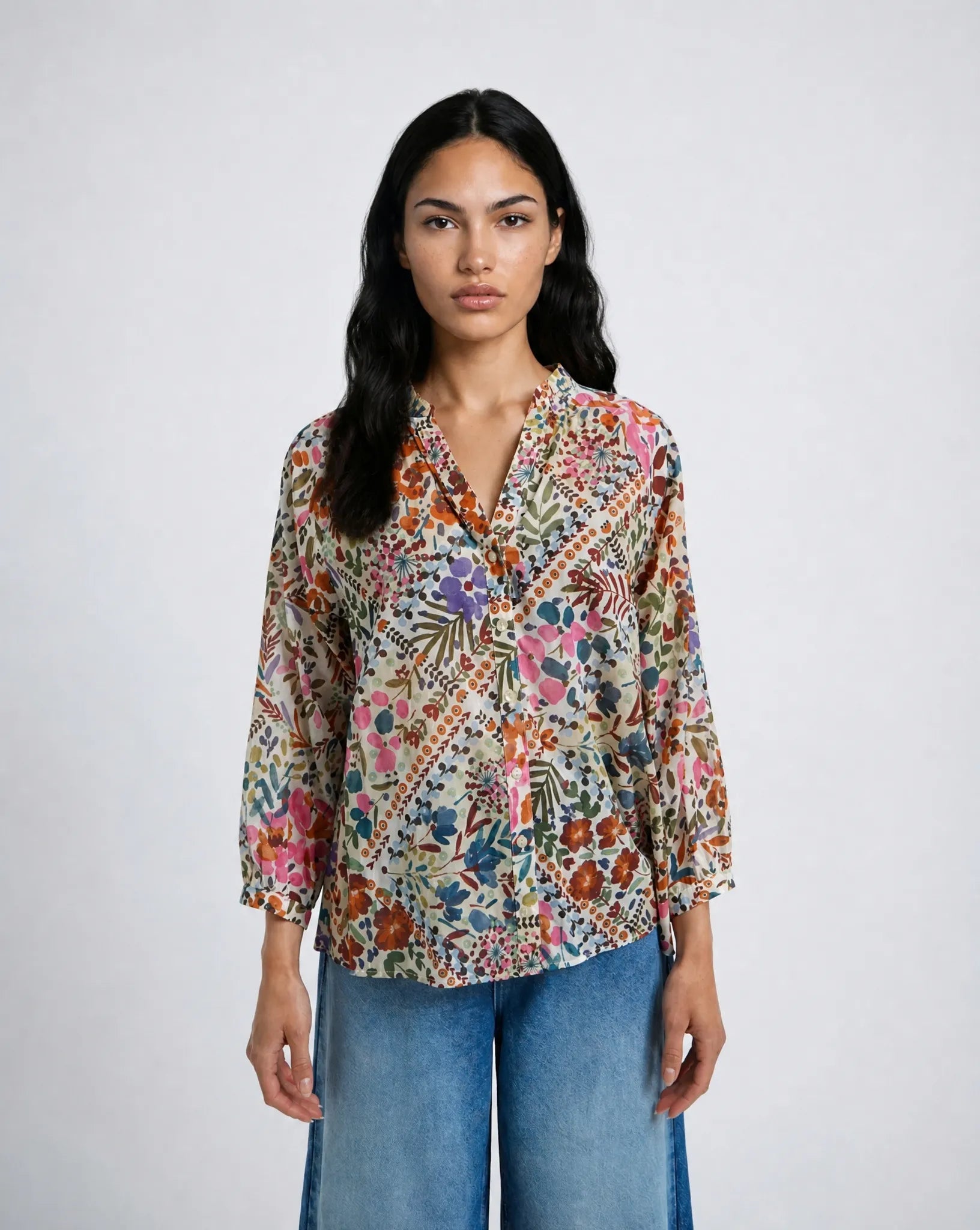 Raglan-Bluse aus Baumwolle