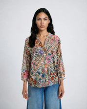Raglan-Bluse aus Baumwolle