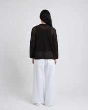 Häkelpullover aus Baumwollmix