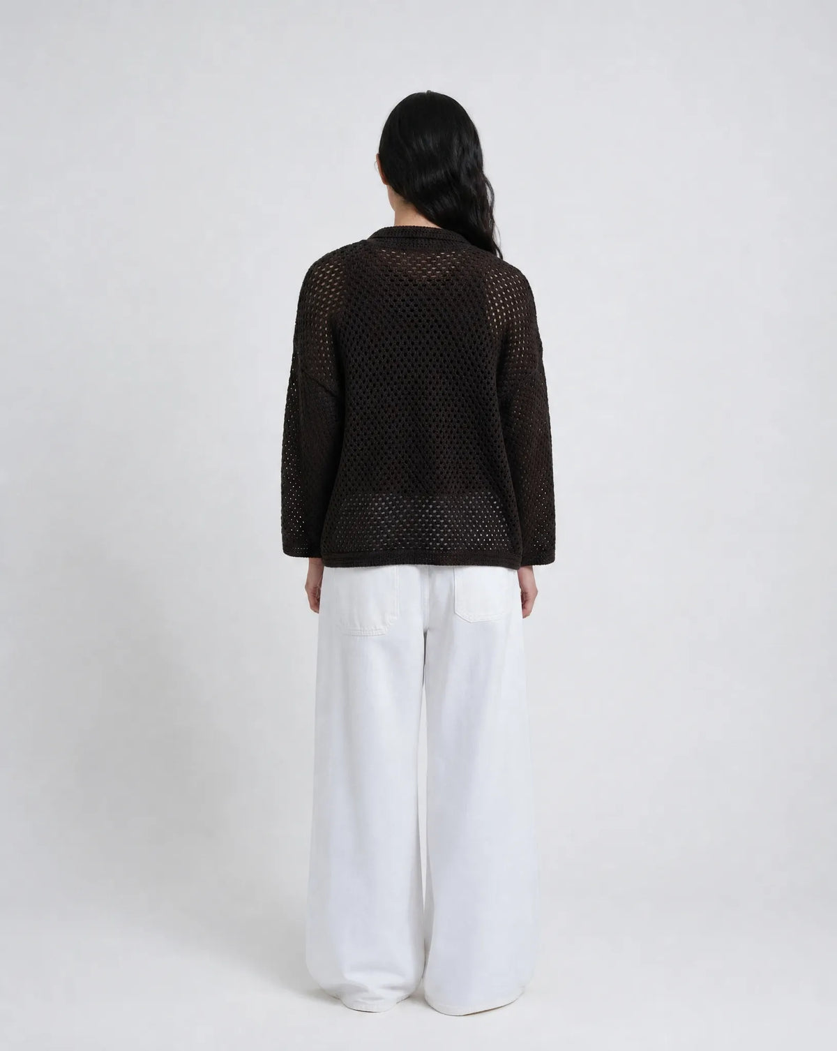 Häkelpullover aus Baumwollmix