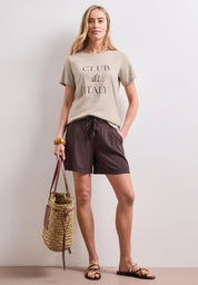 T-Shirt aus Modal-, Baumwollmix