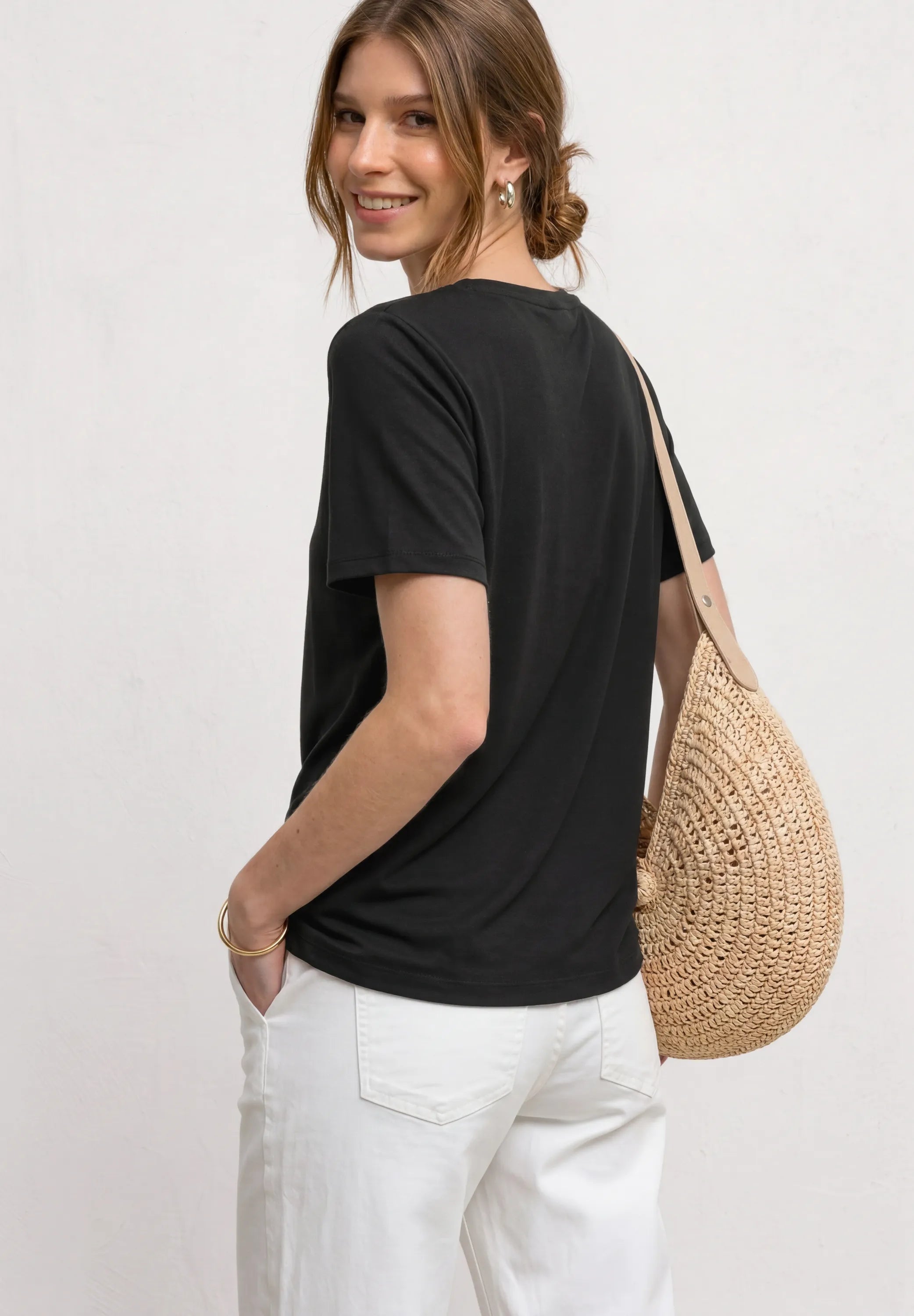 T-Shirt aus Modalmix