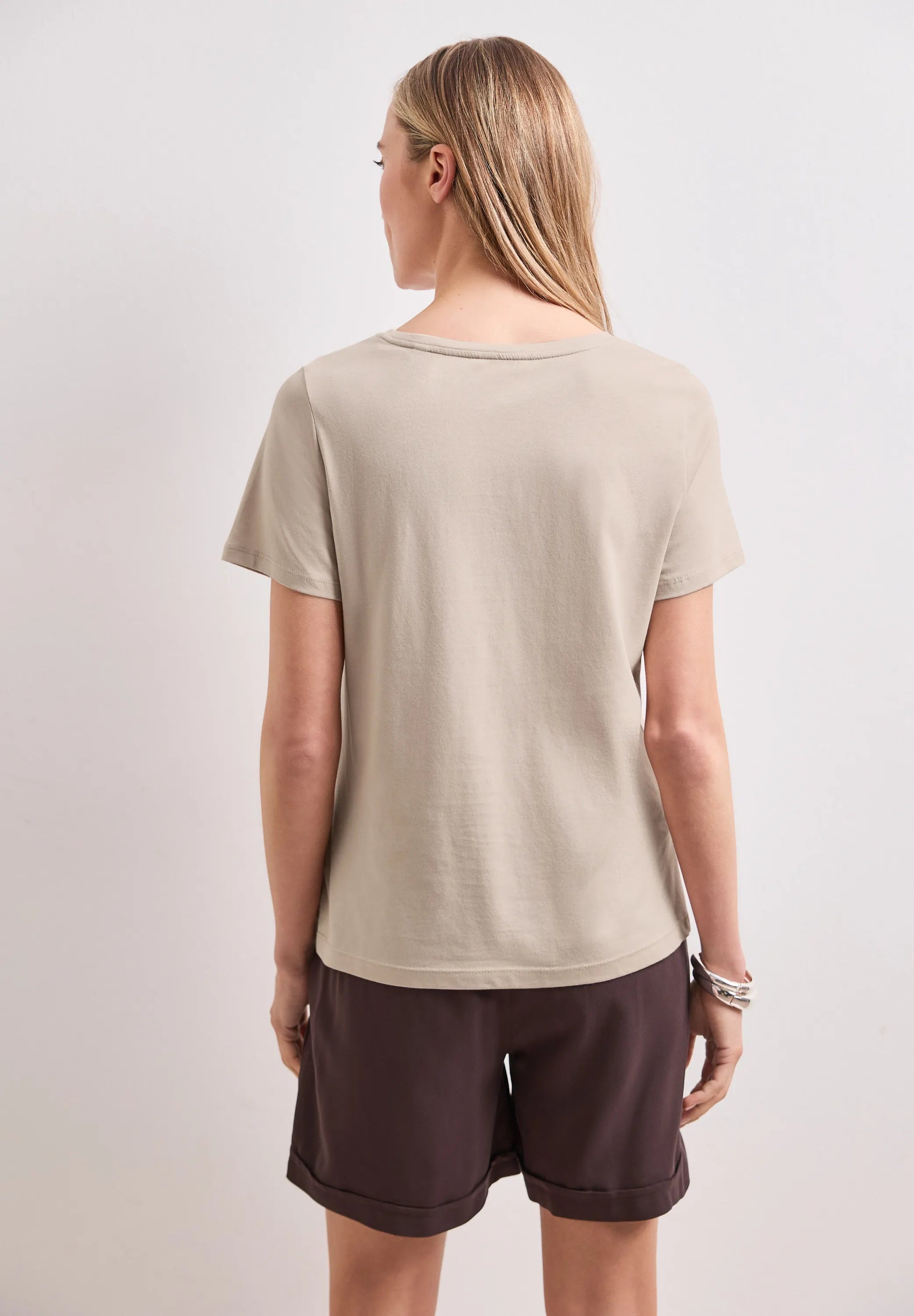 T-Shirt aus Modal-, Baumwollmix