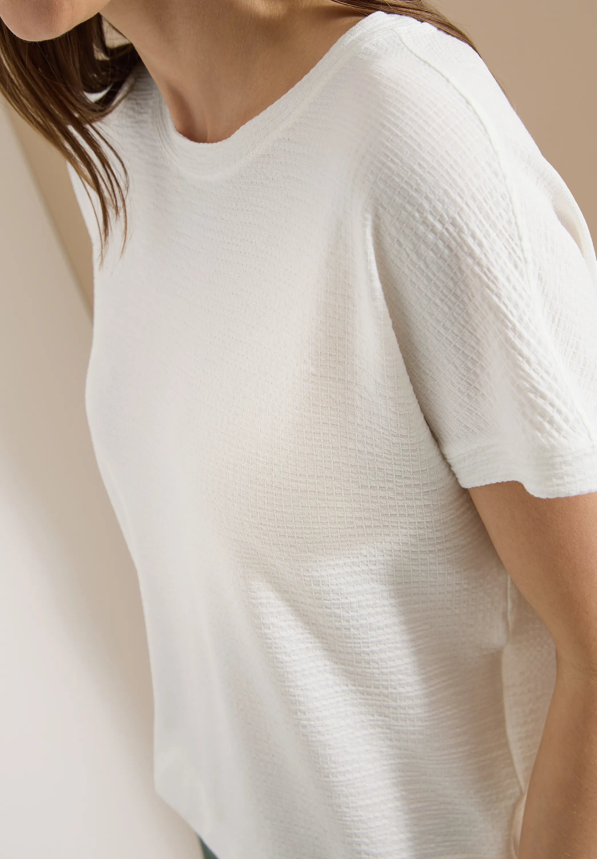 T-Shirt aus strukturiertem Viskosemix