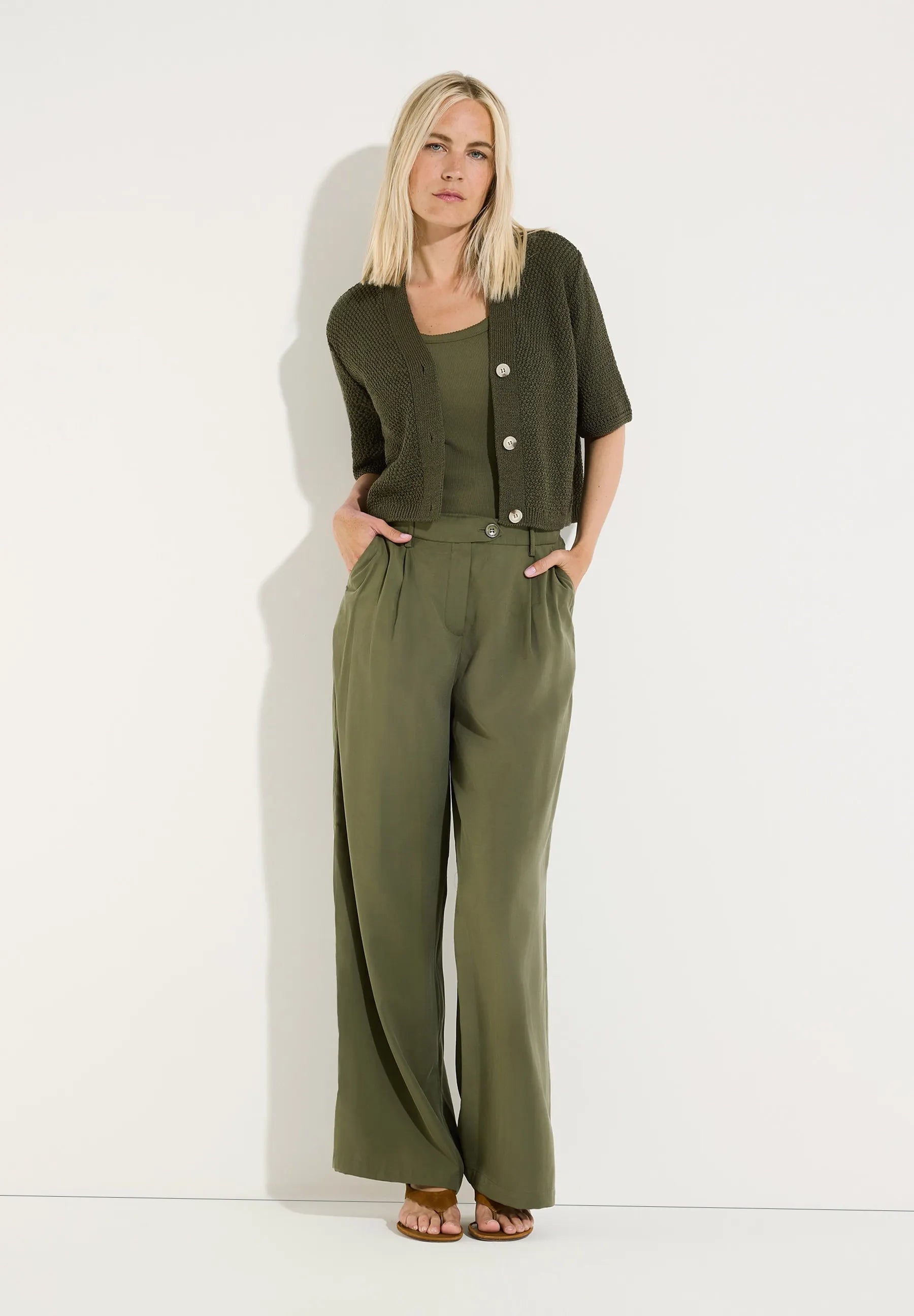Strick-Cardigan Boxy Fit
