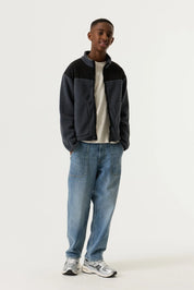Fleecejacke mit Stehkragen
