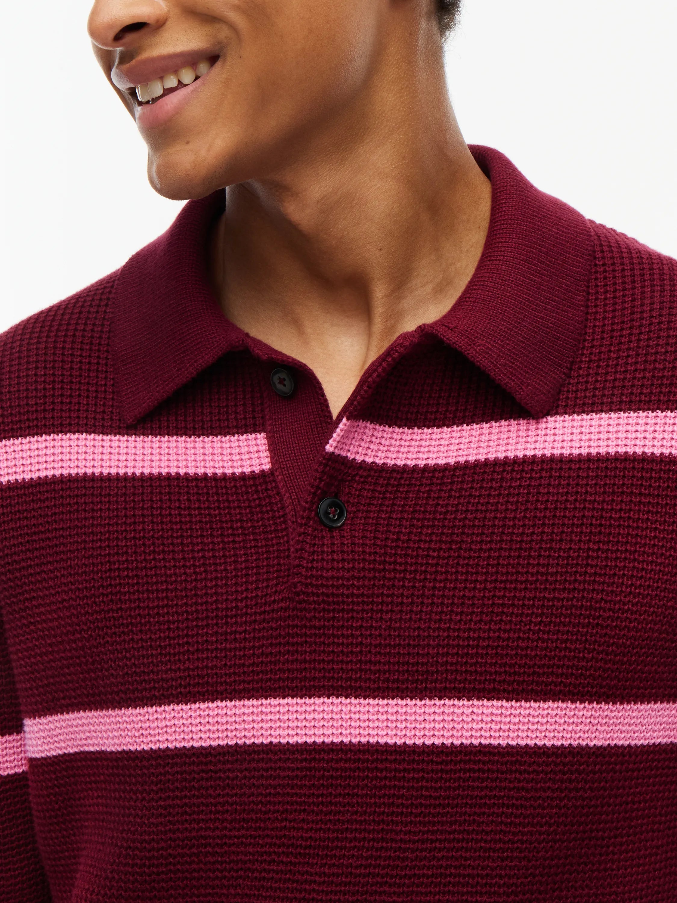 Strickpoloshirt aus Baumwolle
