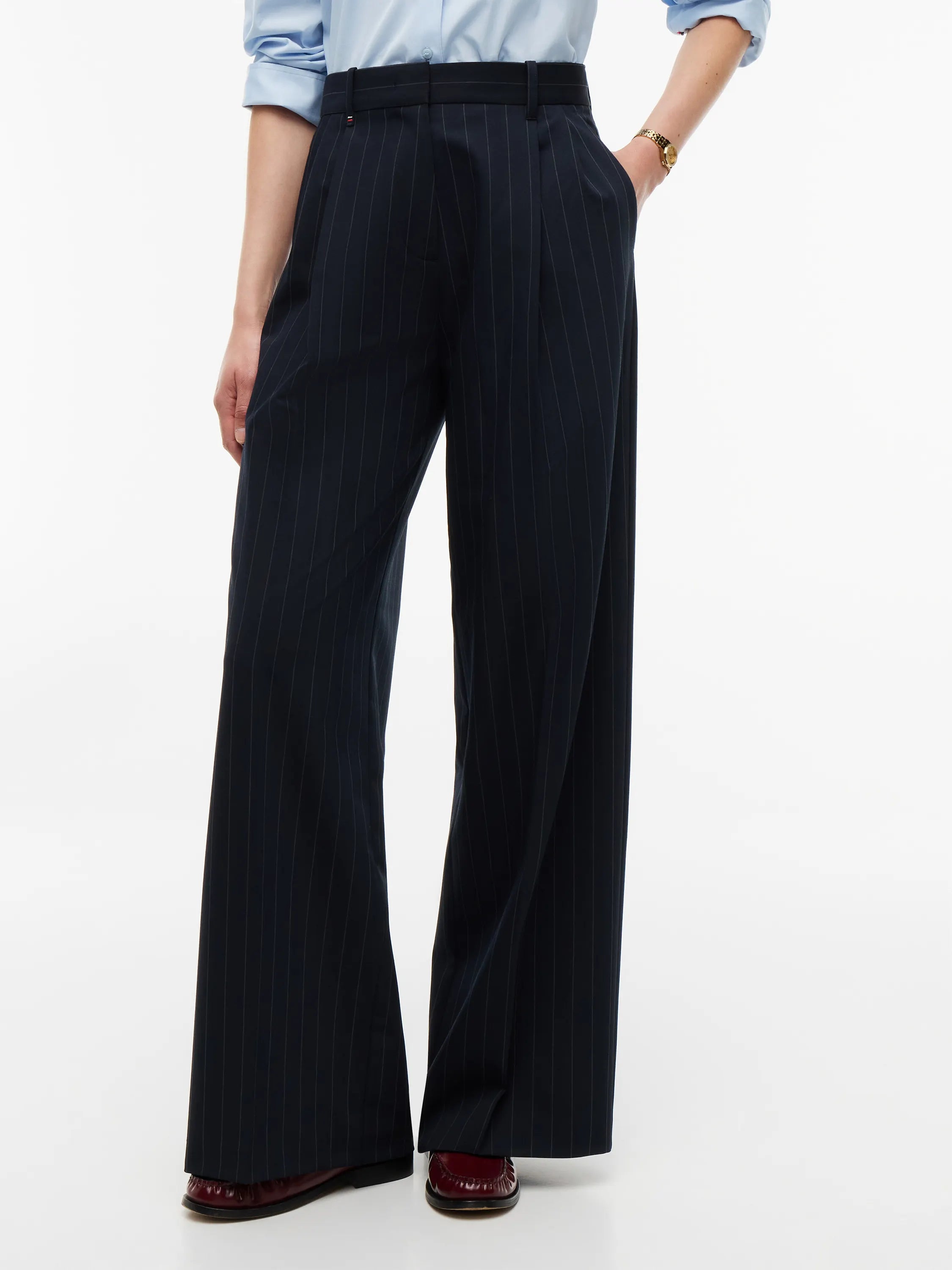 Bundfaltenhose Wide Leg