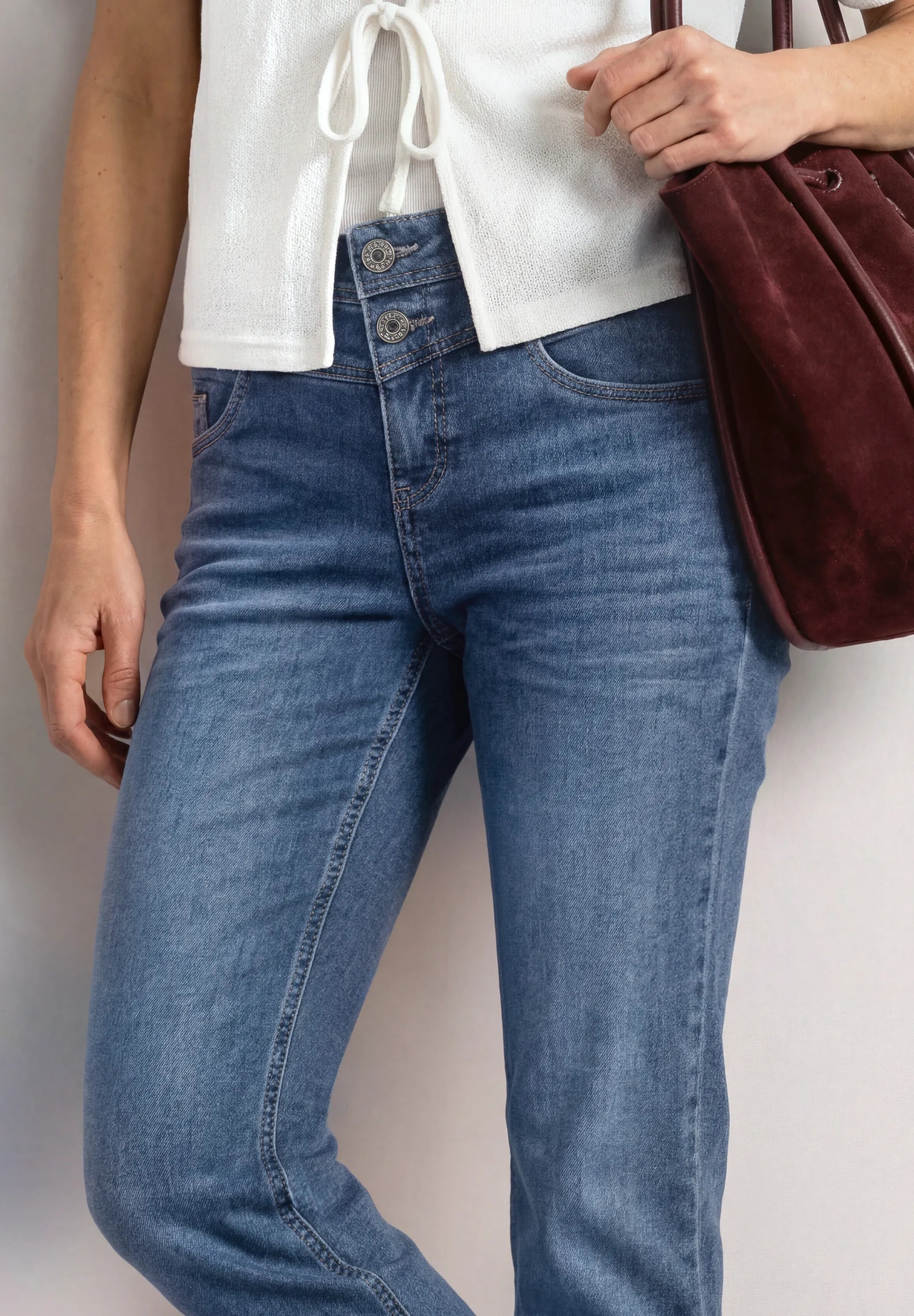 Straight Leg Jeans im Casual Fit mit Turn-Up