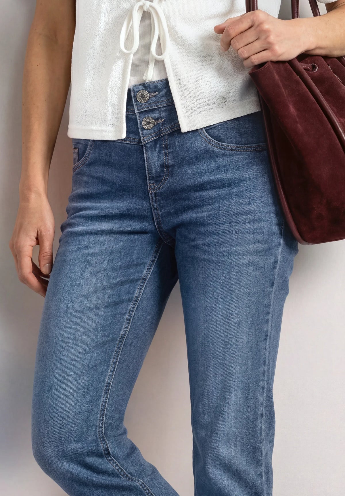 Straight Leg Jeans im Casual Fit mit Turn-Up