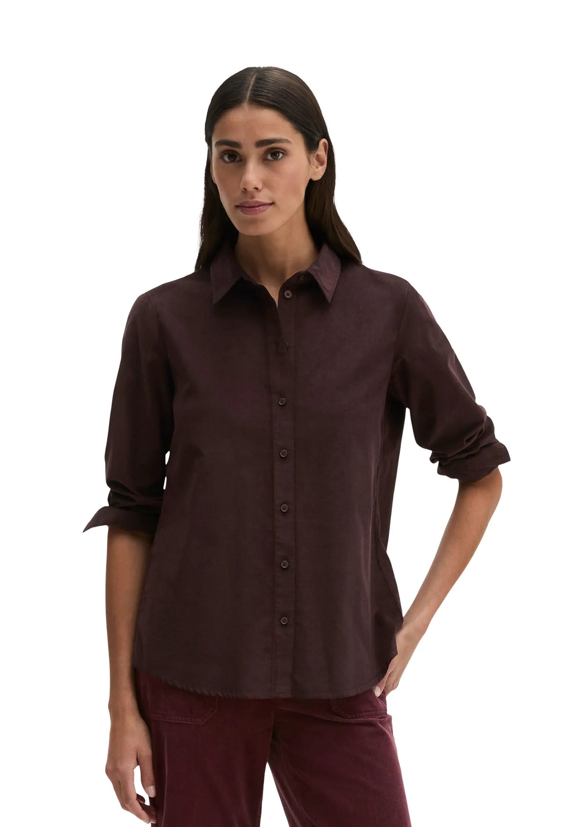 Bluse Regular Fit aus Feincord