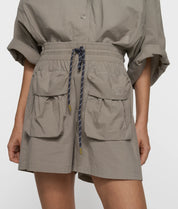 crinkle utility shorts