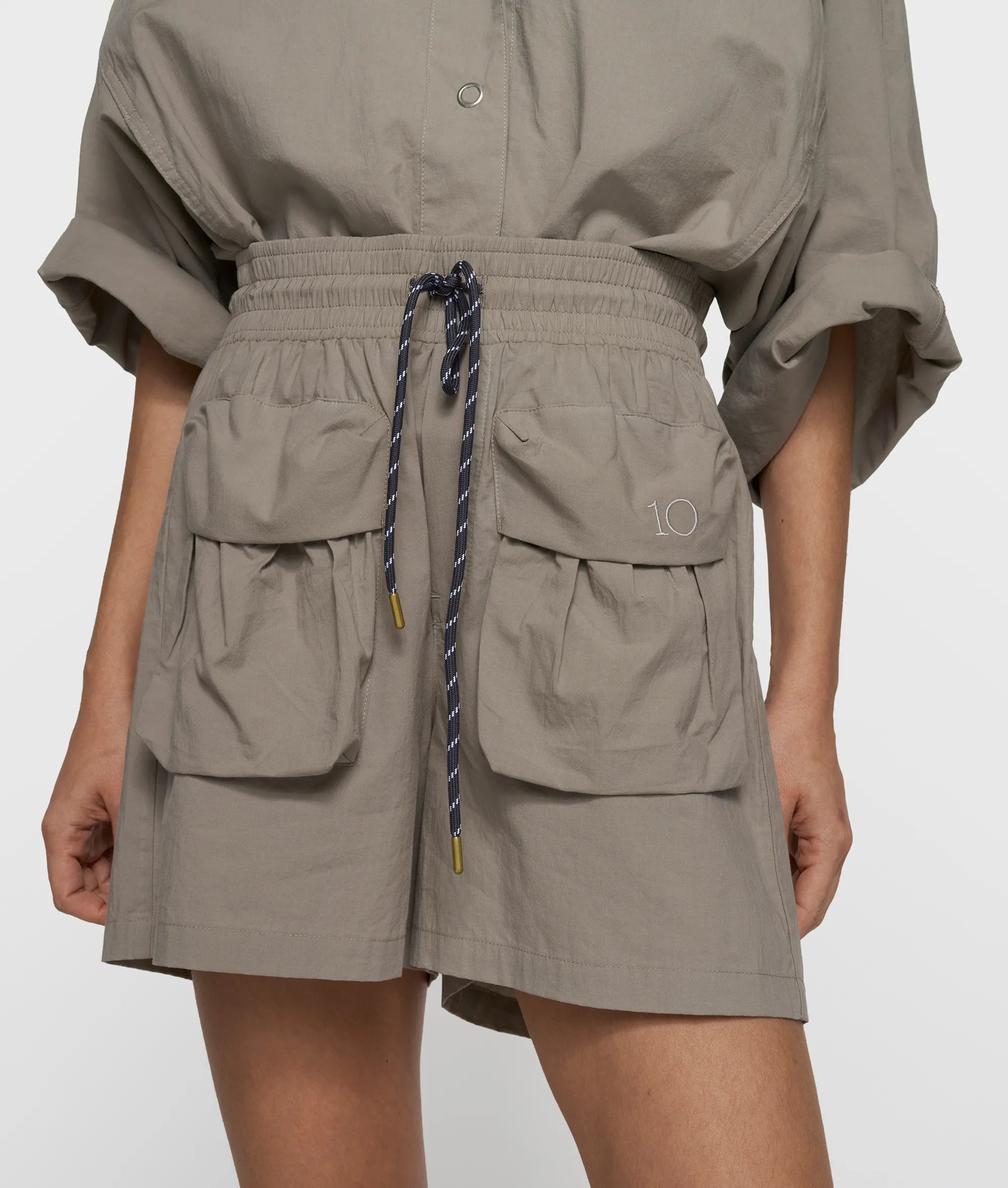 crinkle utility shorts