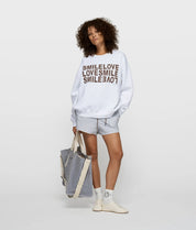 Sweatshirt oversized aus Baumwollmix
