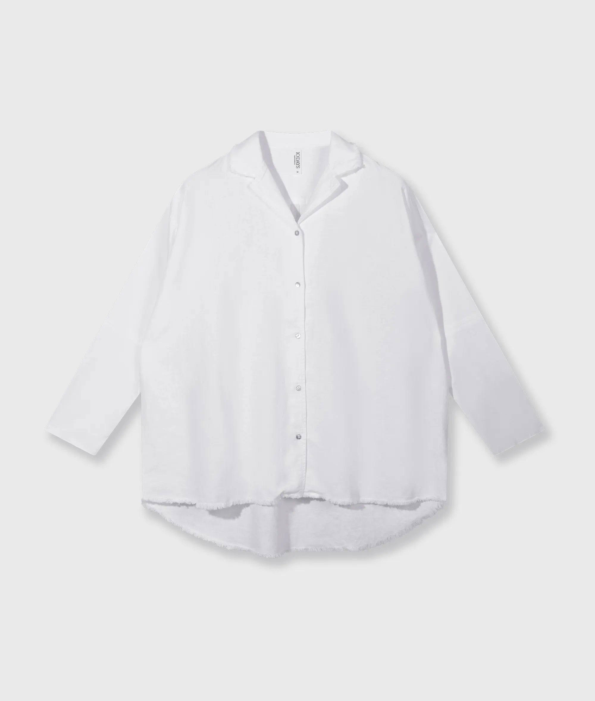 Bluse Oversized Fit aus Leinenmix