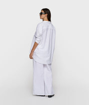 Bluse Oversized Fit aus Leinenmix