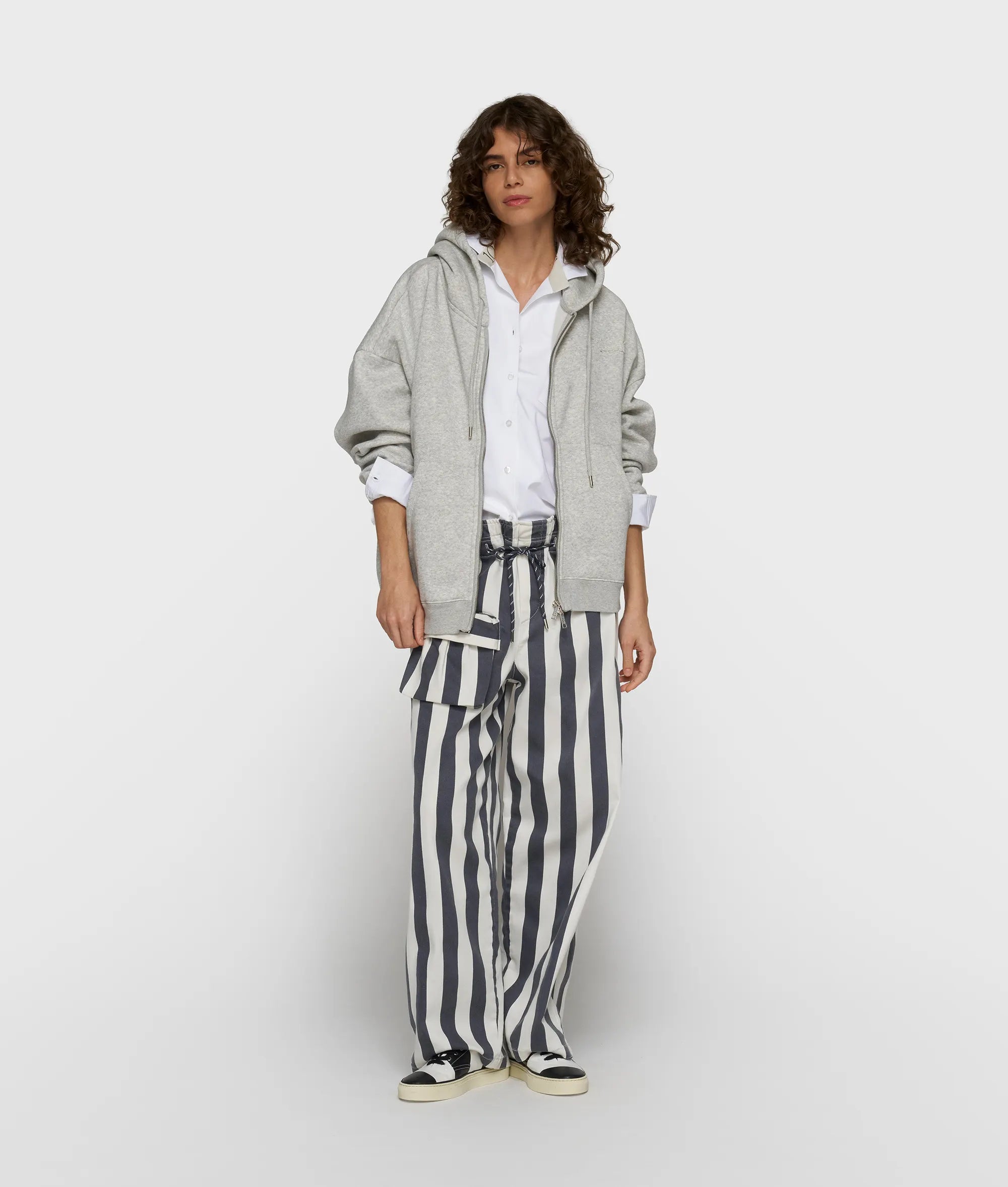 Sweatshirtjacke aus Baumwollmix