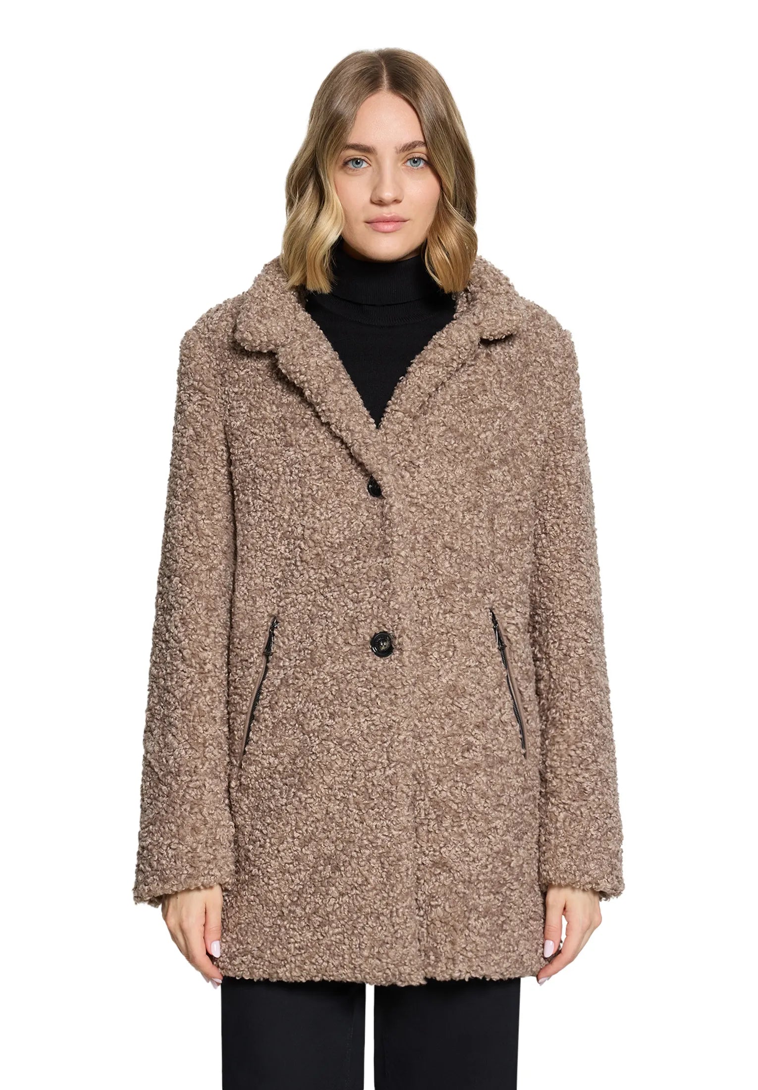 Plüschjacke in Schaf-Optik