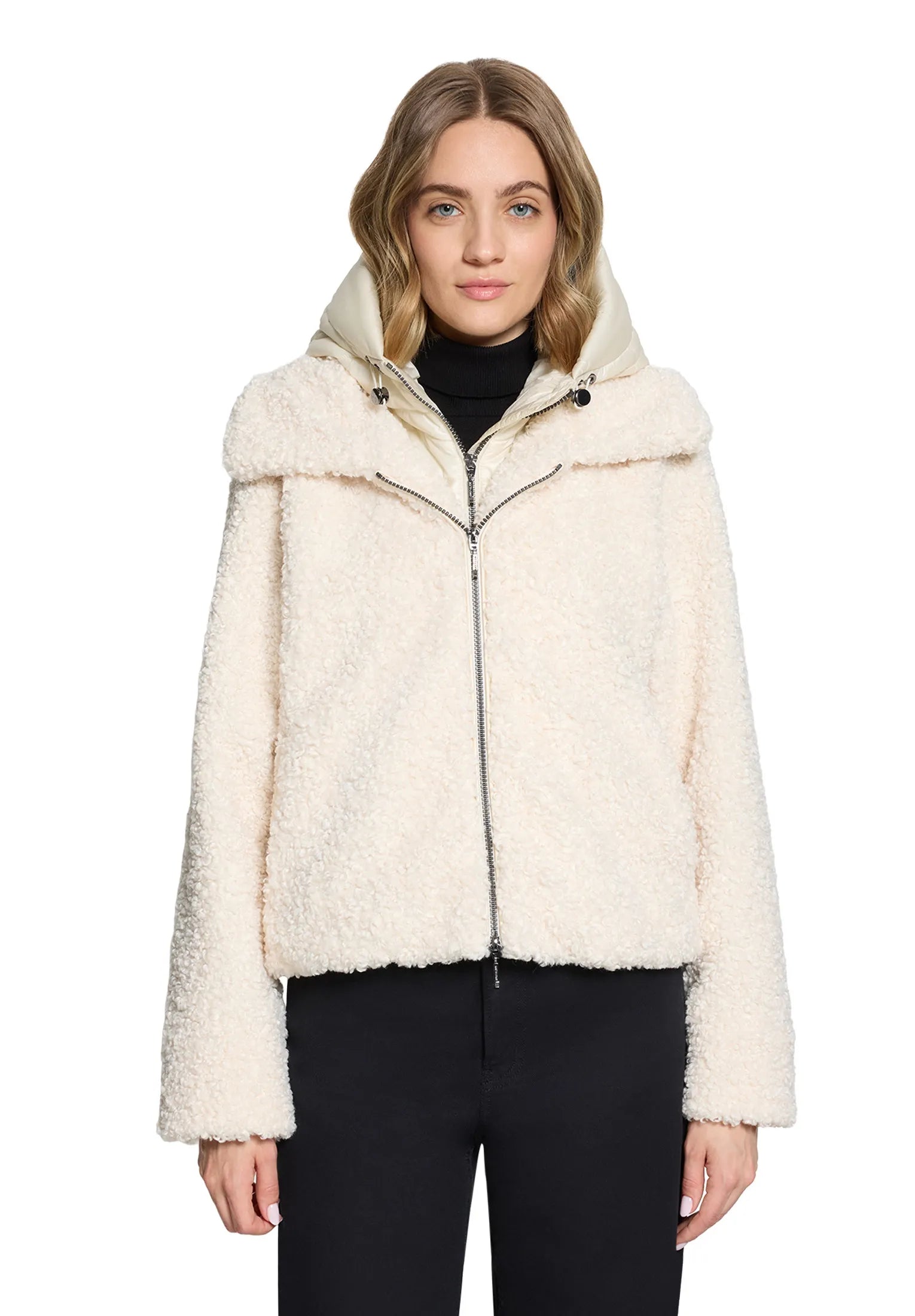 Plüschjacke in Schaf-Optik