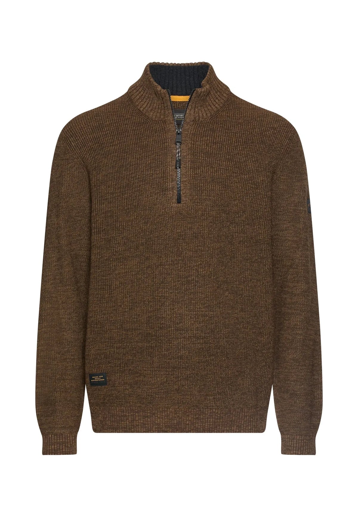 Strickpullover mit Troyer-Kragen