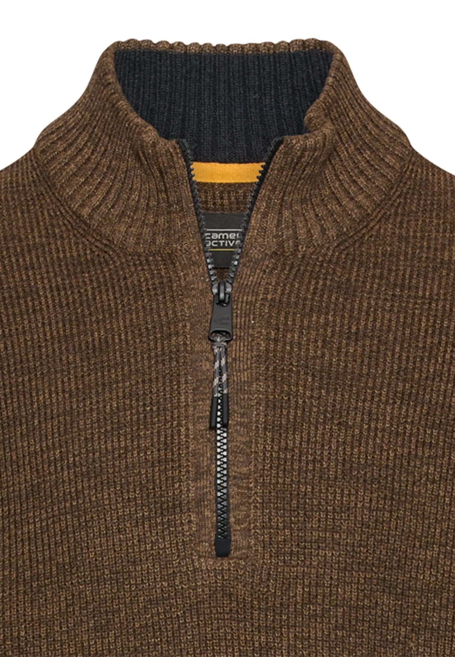 Strickpullover mit Troyer-Kragen