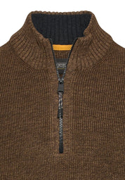 Strickpullover mit Troyer-Kragen