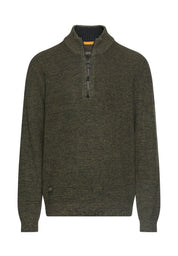 Strickpullover mit Troyer-Kragen