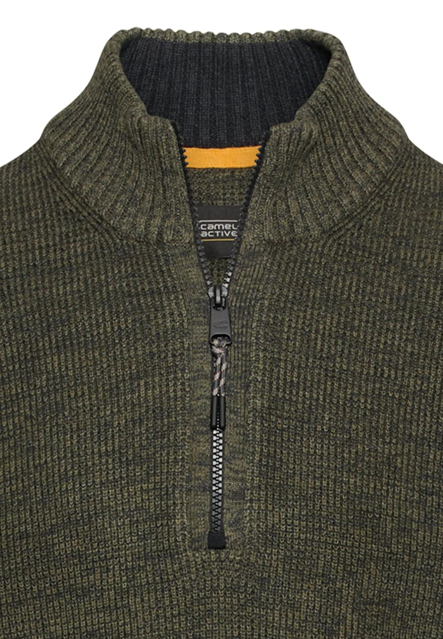 Strickpullover mit Troyer-Kragen
