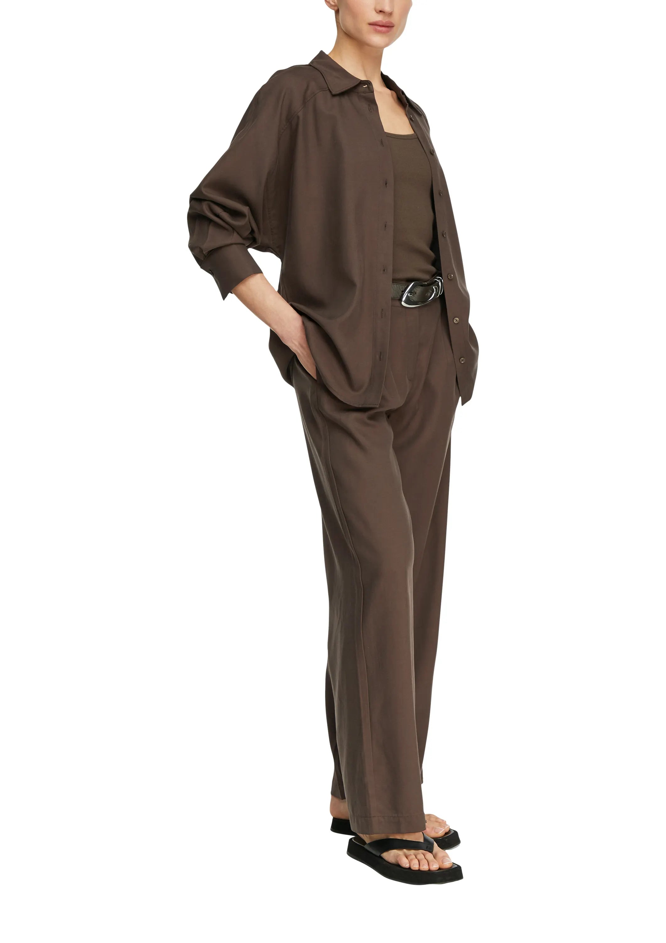 Stoffhose Wide Leg