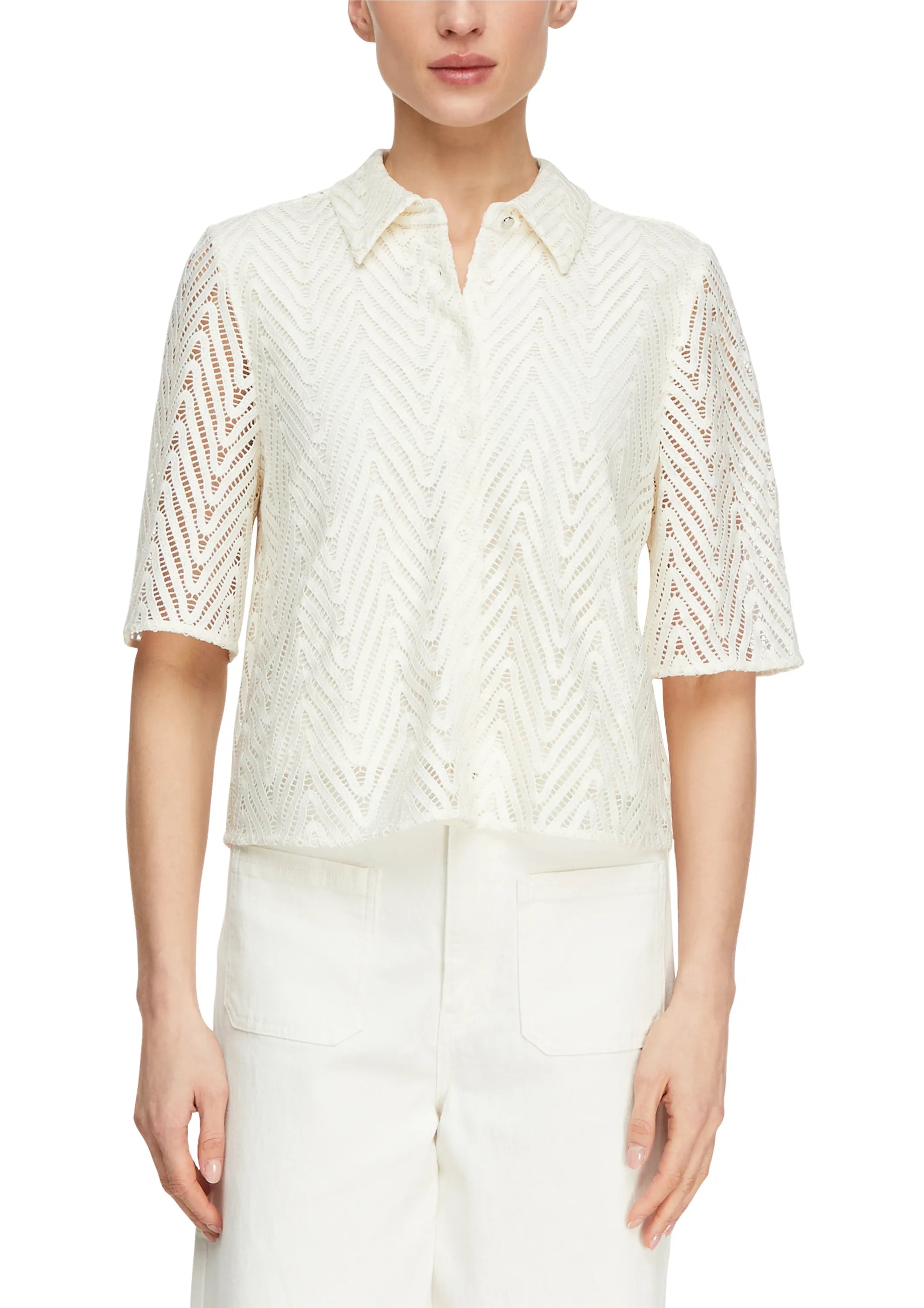 Bluse mit Spitze