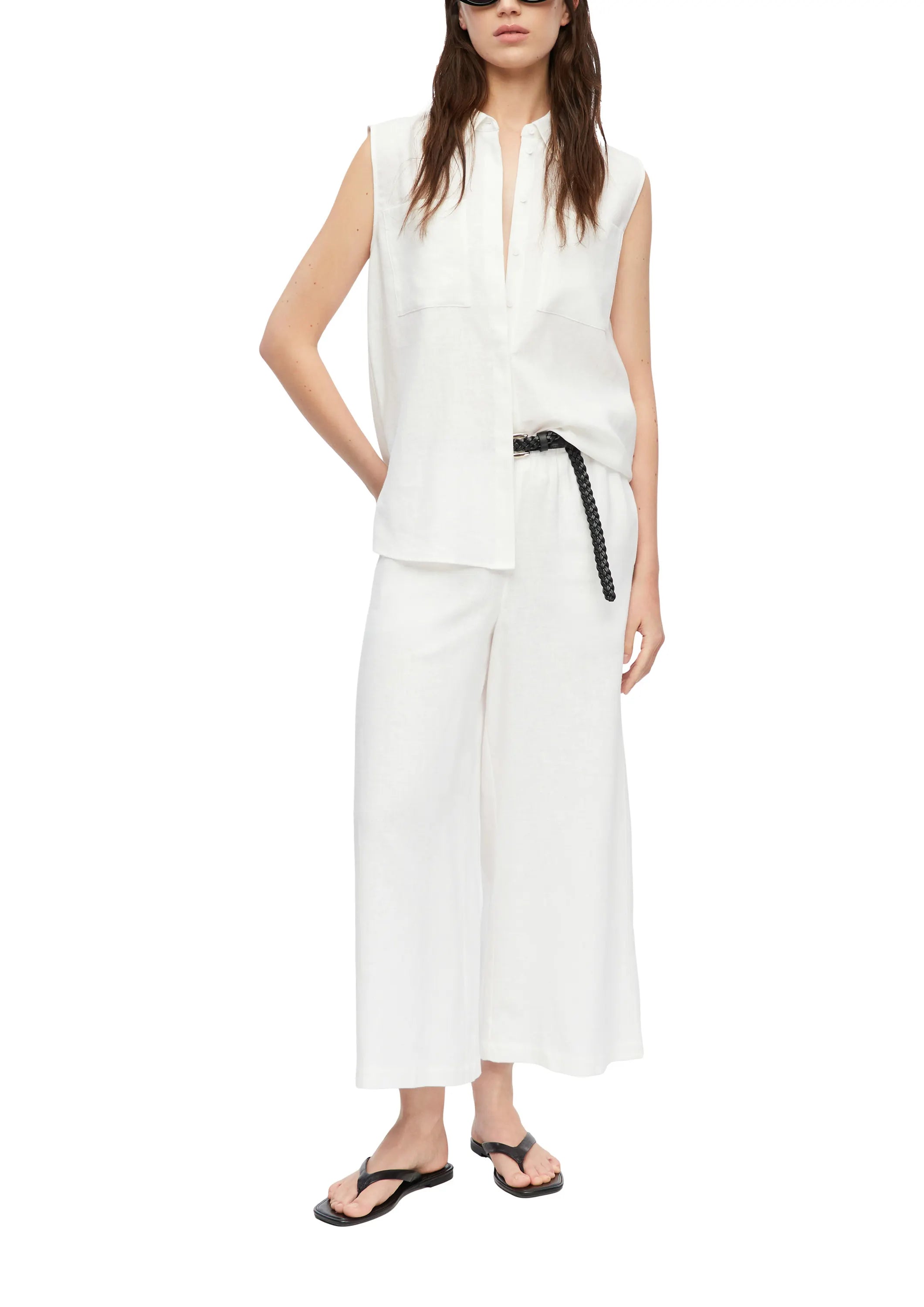Leinenhose Wide Leg
