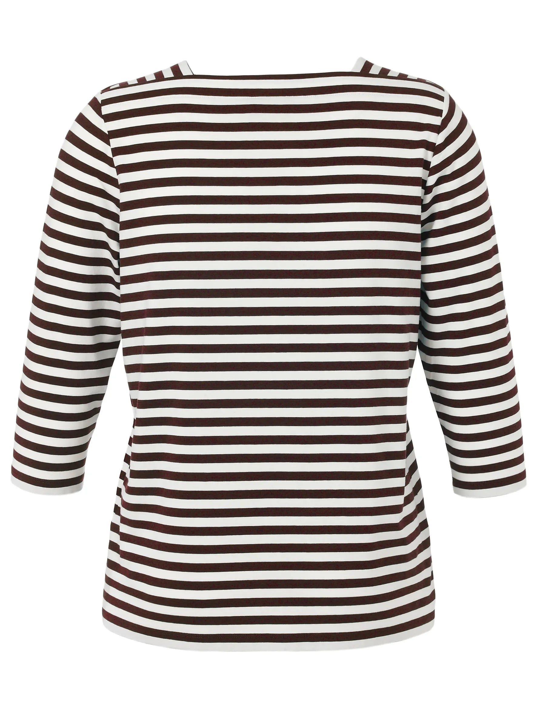 Gestreiftes Shirt mit Karree-Kragen