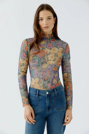 Langarmshirt aus feinem Mesh