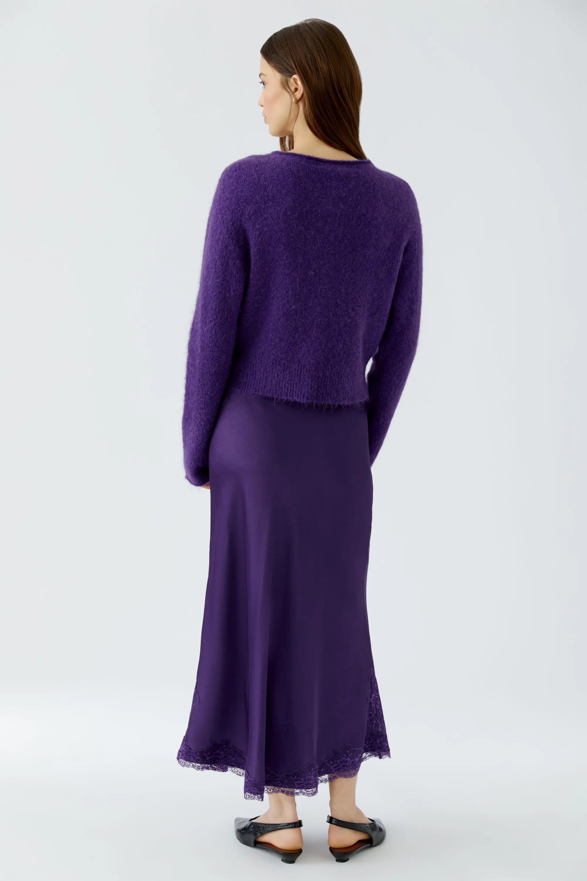 Strickjacke mit Rundhalsausschnitt