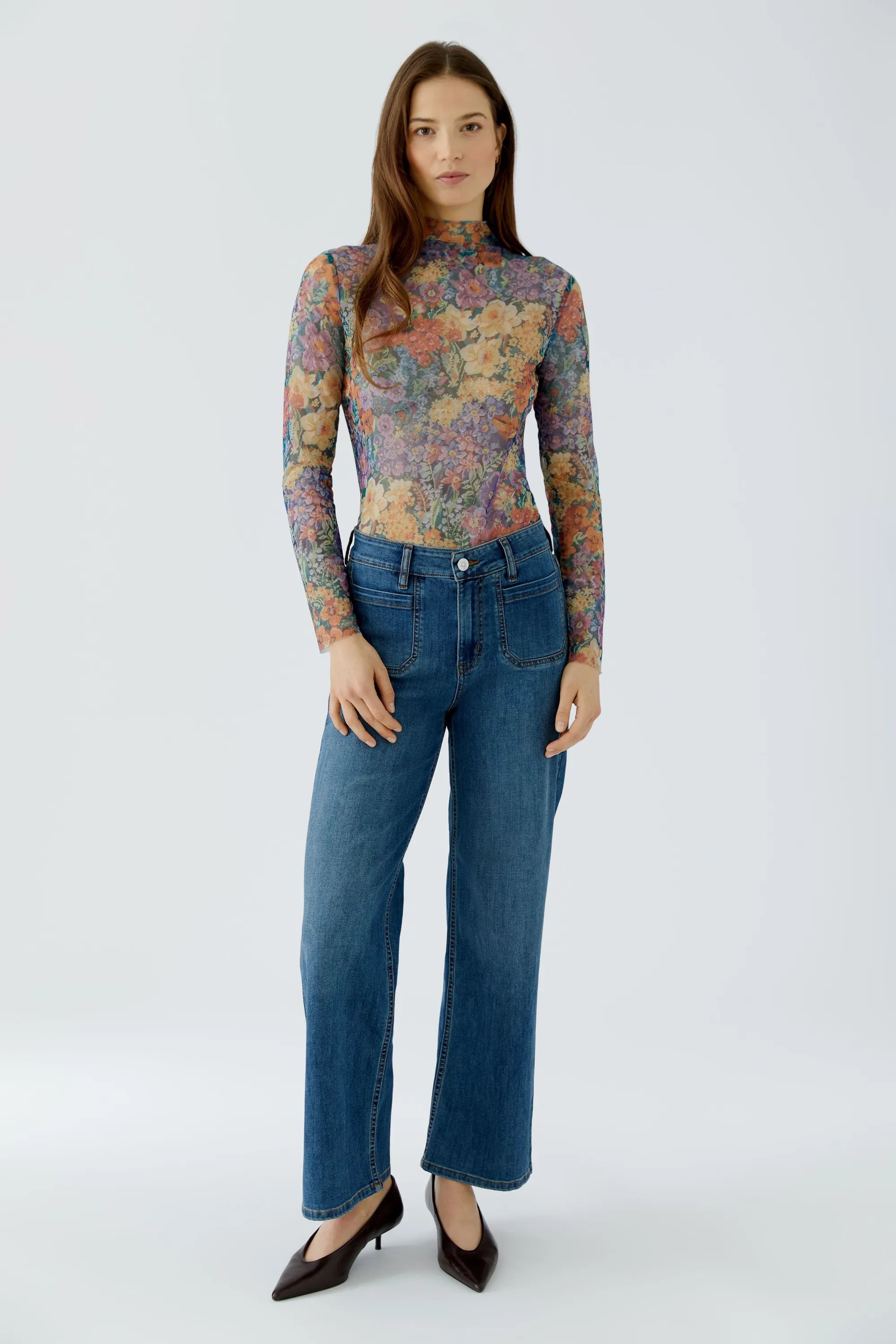 Langarmshirt aus feinem Mesh