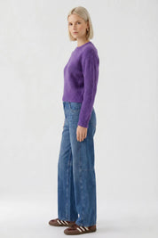 Strickpullover mit Rundhalsausschnitt