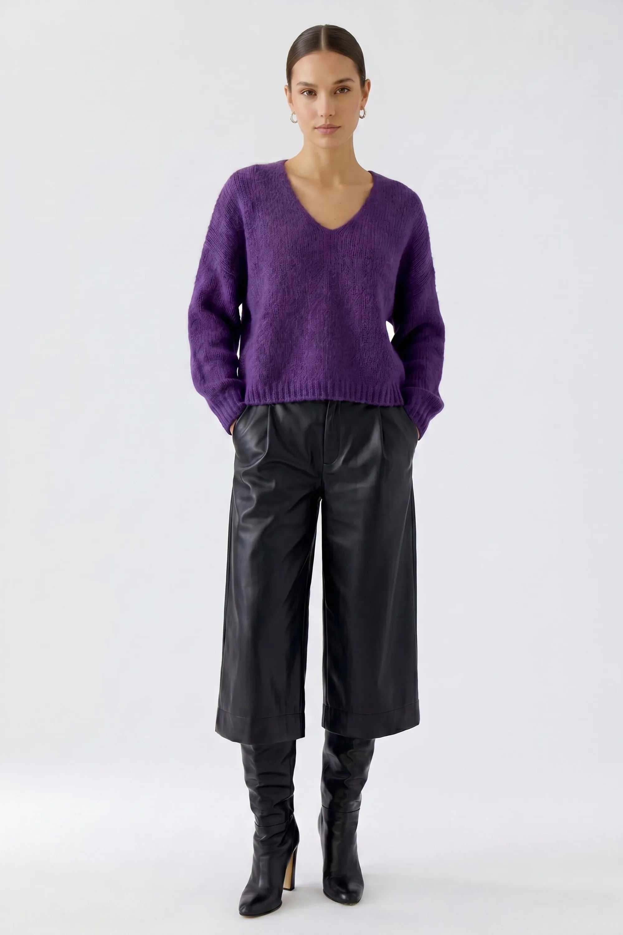 Strickpullover mit V-Ausschnitt
