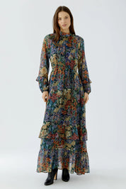 Chiffonkleid Maxi floral