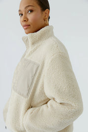 Fleecejacke mit Stehkragen